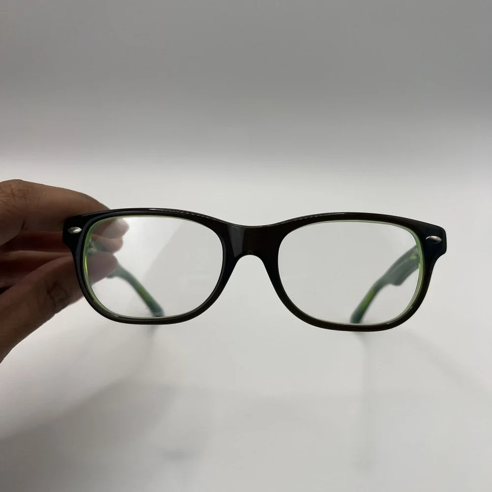 Ray-Ban RB1555 3665 Youth Eyeglasses Black Green Frames 46-16-125 Flex Hinges